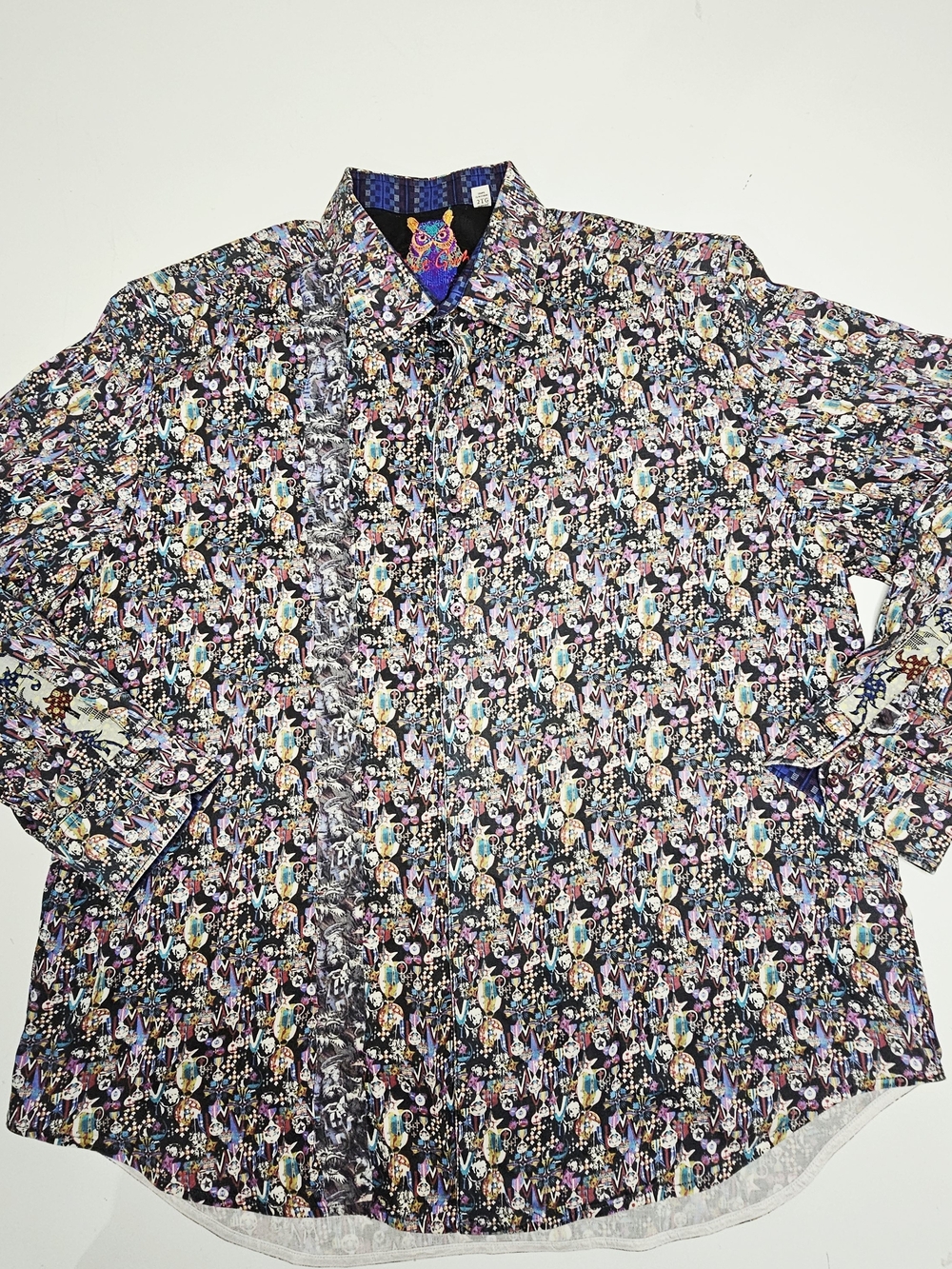 Robert Graham Nessie Wearable Art Shirt 2XL Hidden Dragon Medals Print